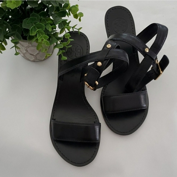 Tory Burch black wedges - Picture 2 of 7